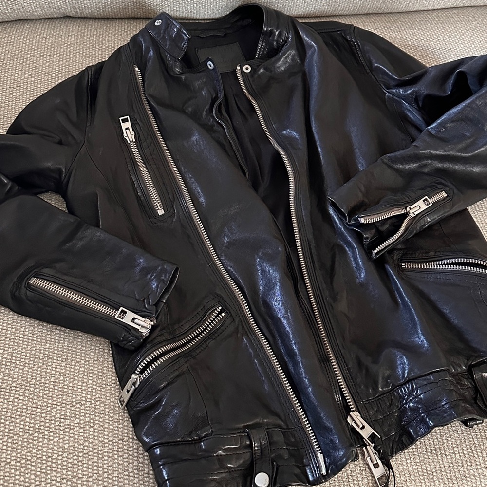 Never Worn All Saints Leather Jacket (Brand New)